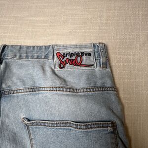 Triple Five Soul Men’s Sz 34 Light Wash Jorts Denim Jean Shorts‎ 555 Soul Y2K